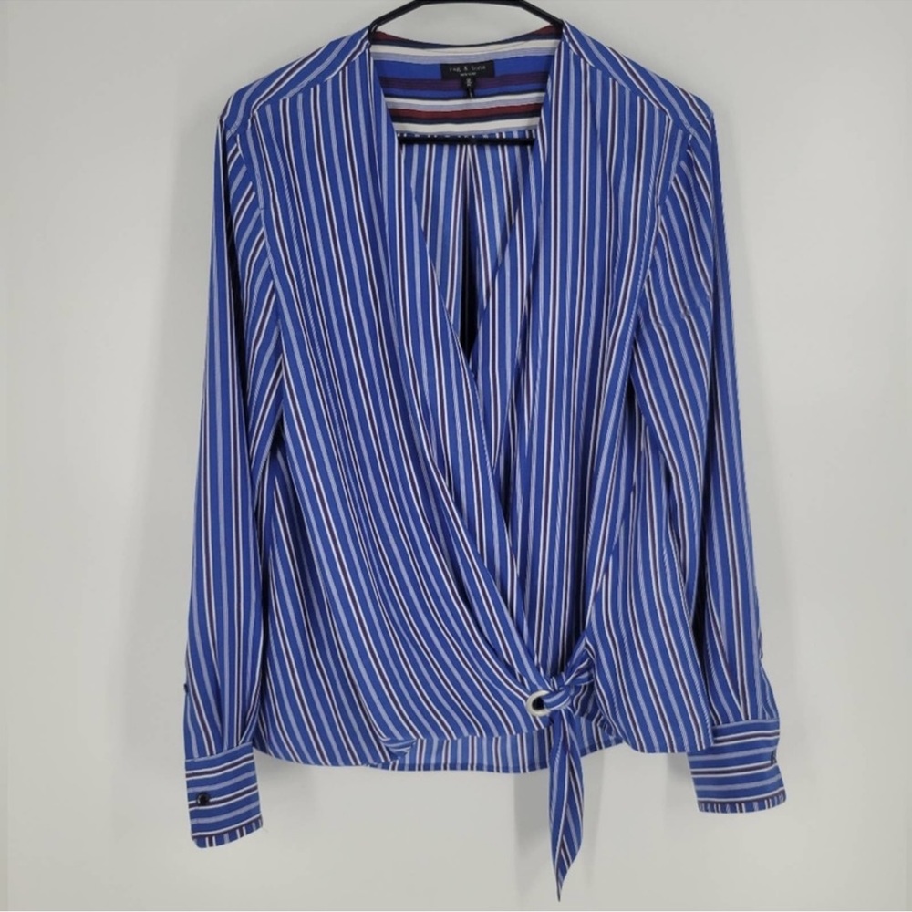 Rag & Bone Felix Stripe Silk Blouse